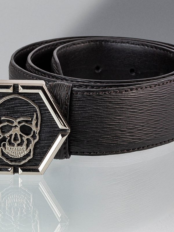 PHILIPP PLEIN  Leather Belt Hexagon