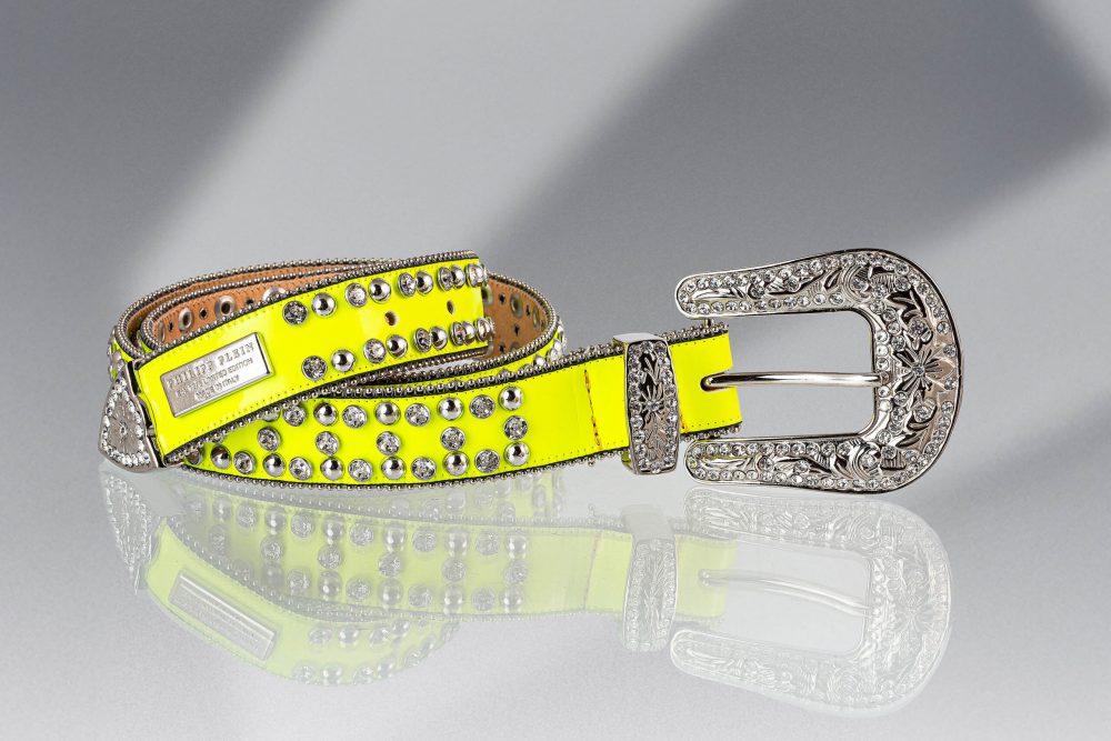 Philipp Plein crystal embellished leather belt