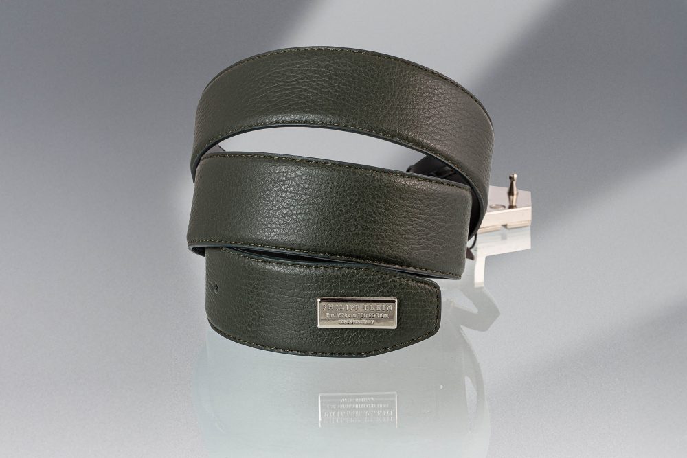 PHILIPP PLEIN  Leather Belt Hexagon - Image 2