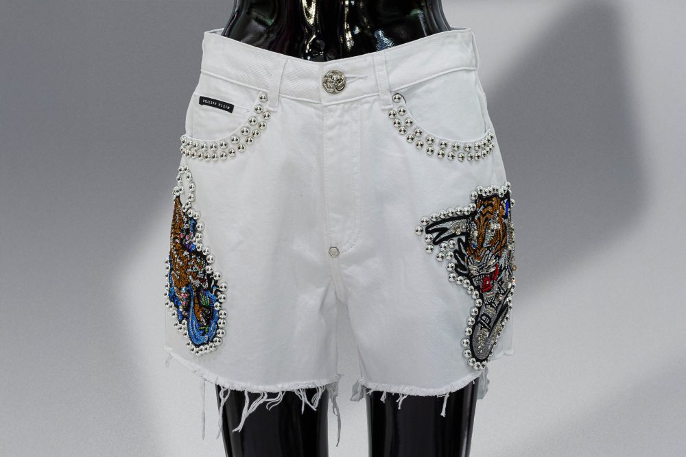 PHILIPP PLEIN WHITE SHORTS