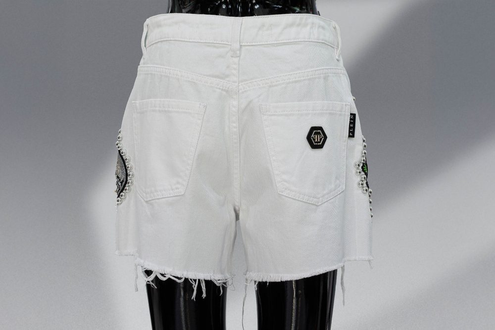 PHILIPP PLEIN WHITE SHORTS - Image 3