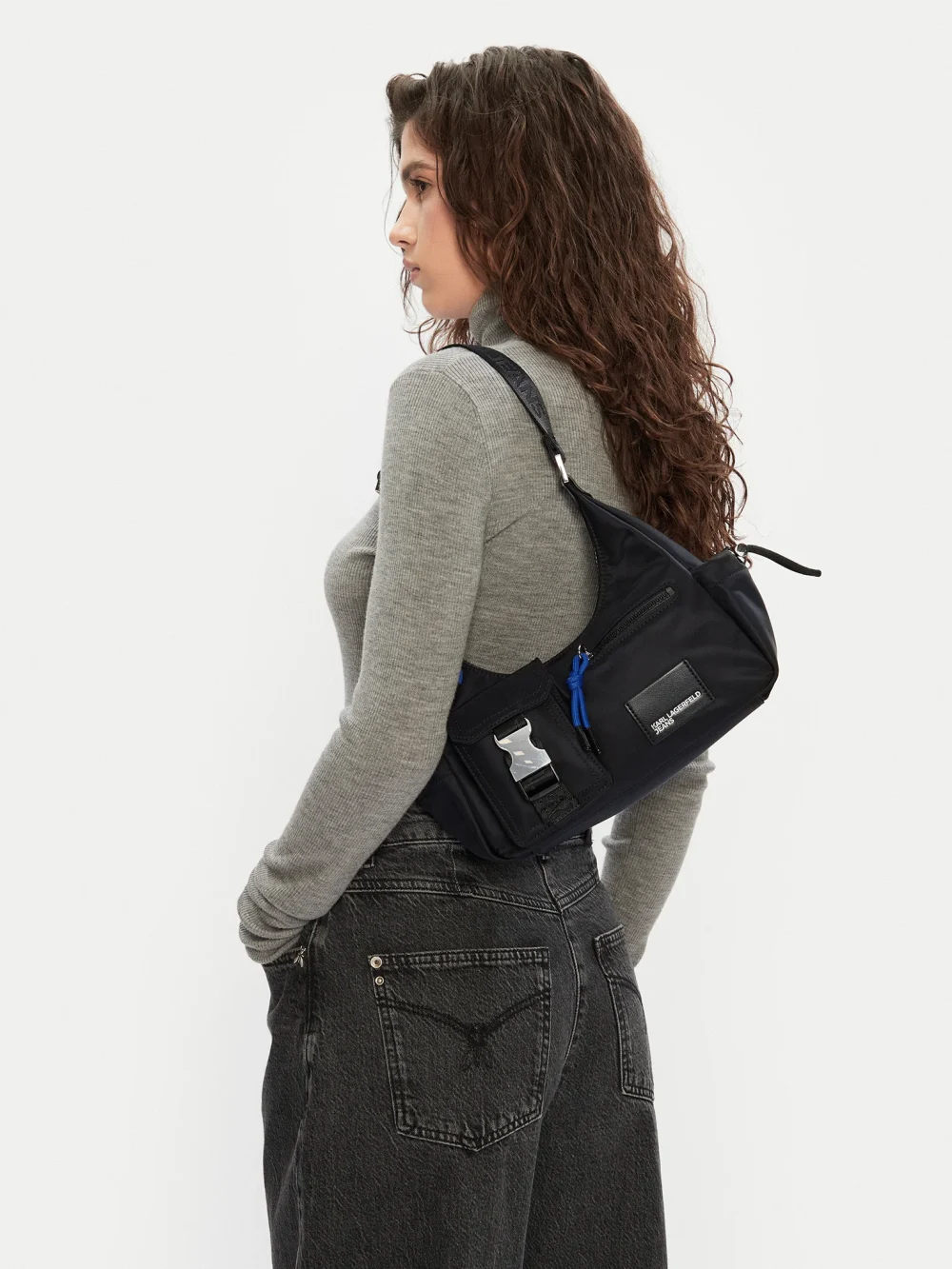 KARL LAGERFELD UTILITY NYLON SHOULDER BAG - Image 5