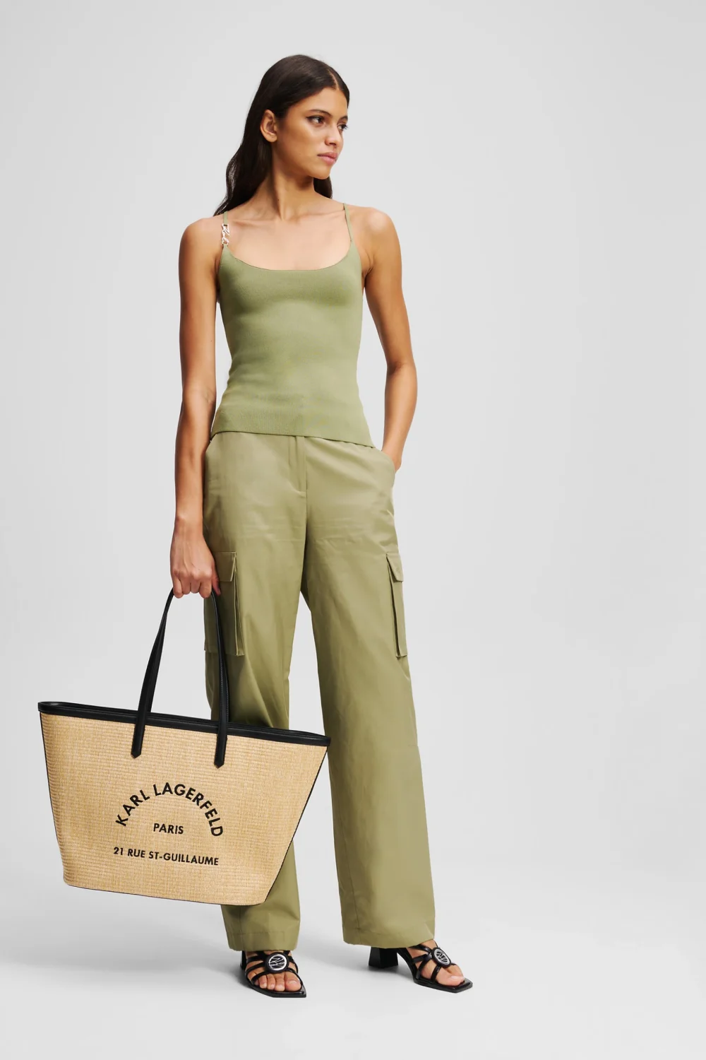 KARL LAGERFELD K/RSG RAFFIA TOTE - Image 2