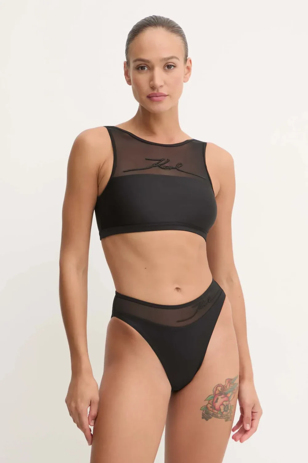 KARL  SIGNATURE HIGHT BIKINI TOP - Image 2