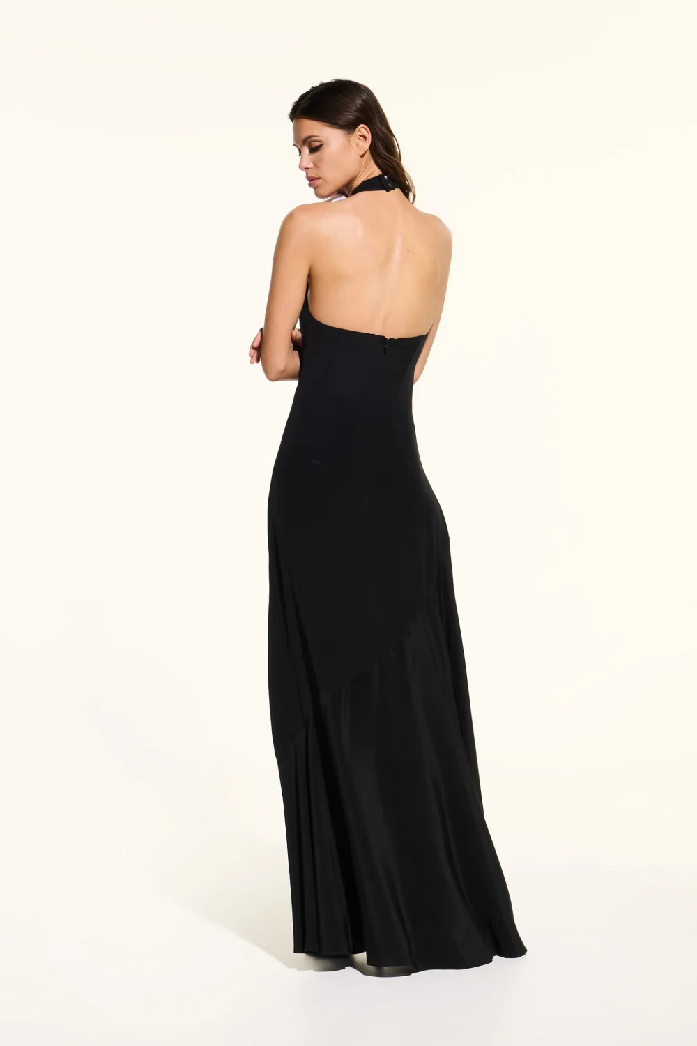 ŠATY KARL LAGERFELD KARL STUDIO SILK ROSE DRESS BLACK - Image 3