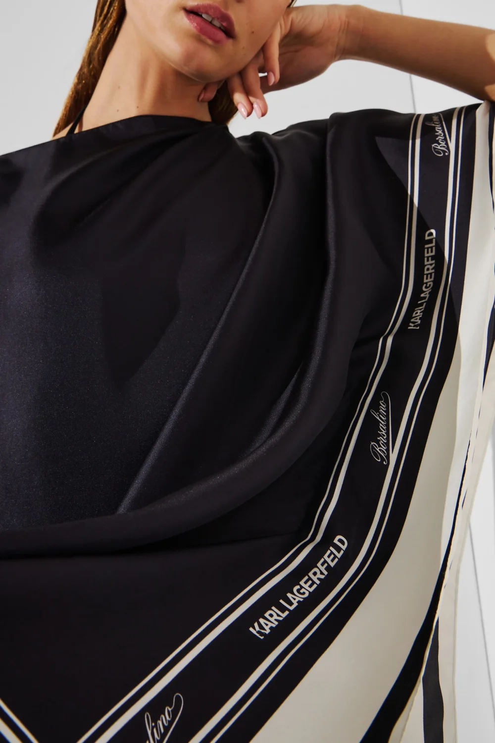 KARL LAGERFELD KL X BORSALINO TUNIC BLACK - Image 4