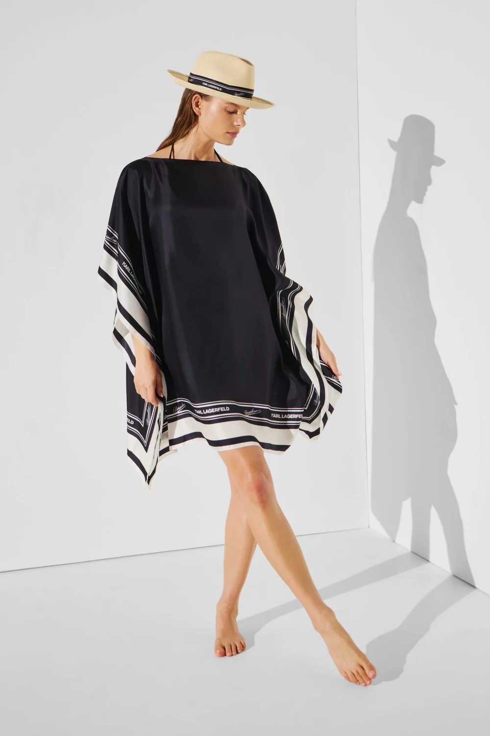 KARL LAGERFELD KL X BORSALINO TUNIC BLACK - Image 3